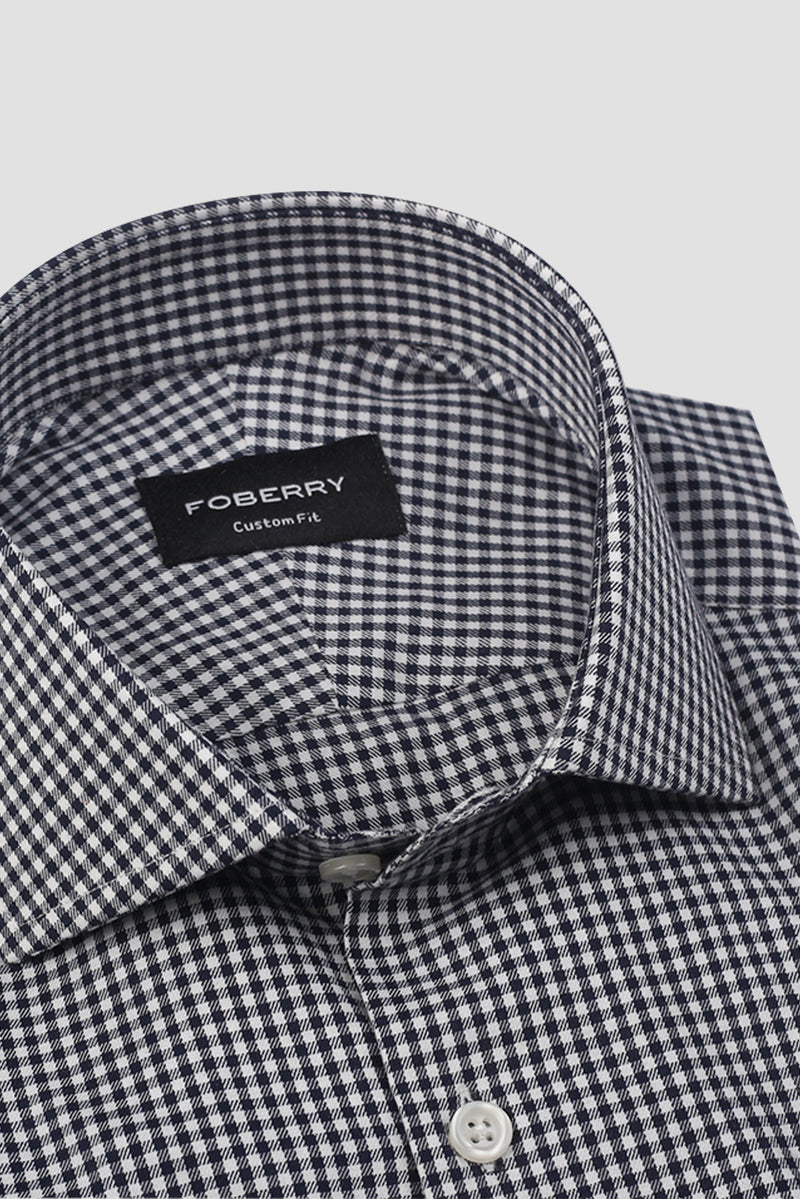 Midnight Blue Gingham Shirt