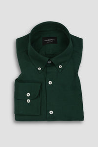 Bottle Green Italian Linen Shirt