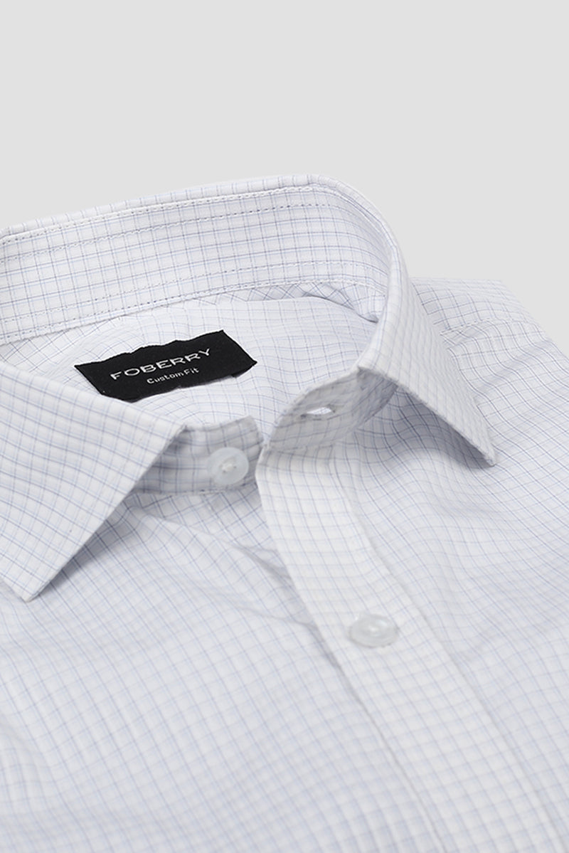 Blue Minibox Structured Shirt