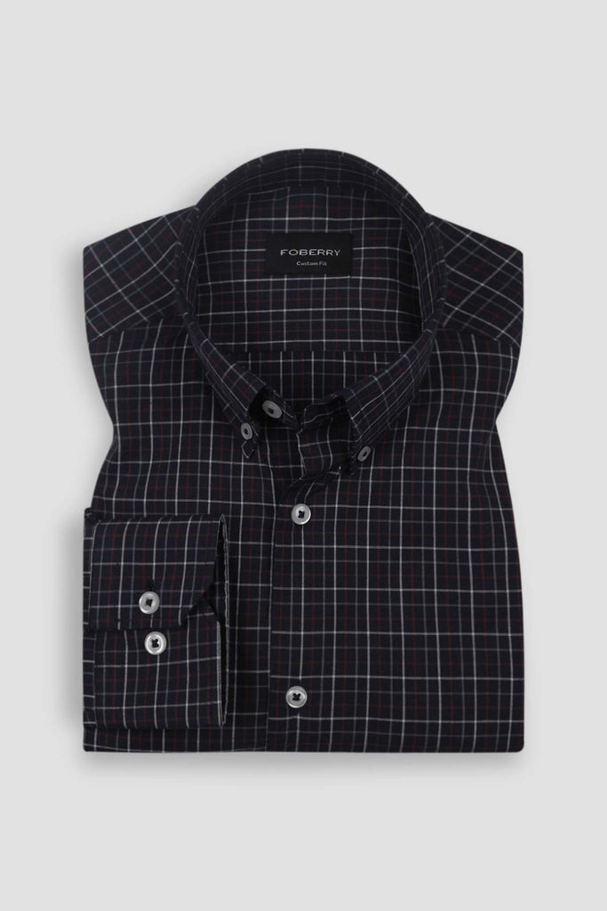 Black Tattersall Check Shirt