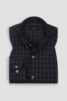 Black Tattersall Check Shirt