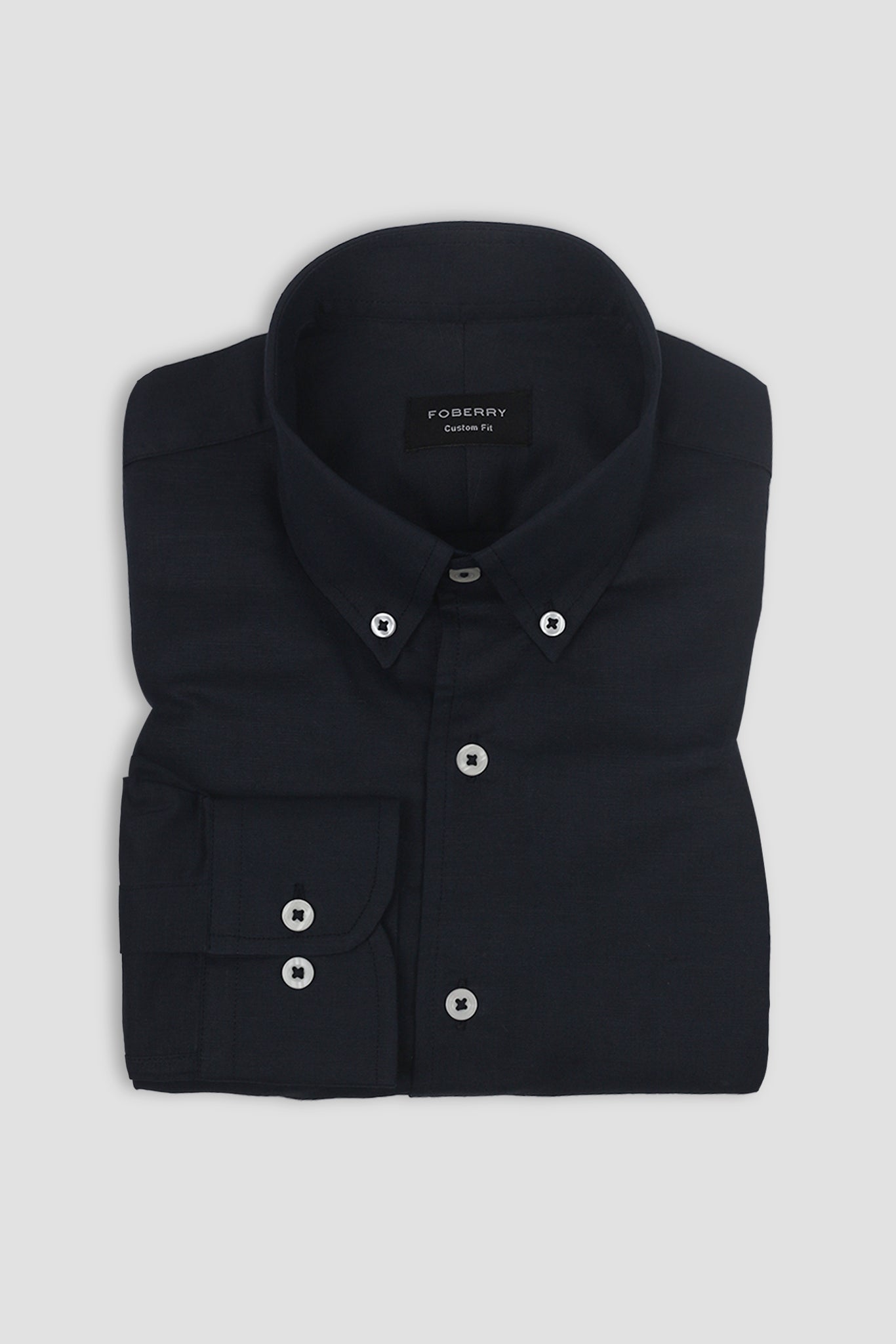 Midnight Blue Featherweight Italian Linen - Foberry Pakistan