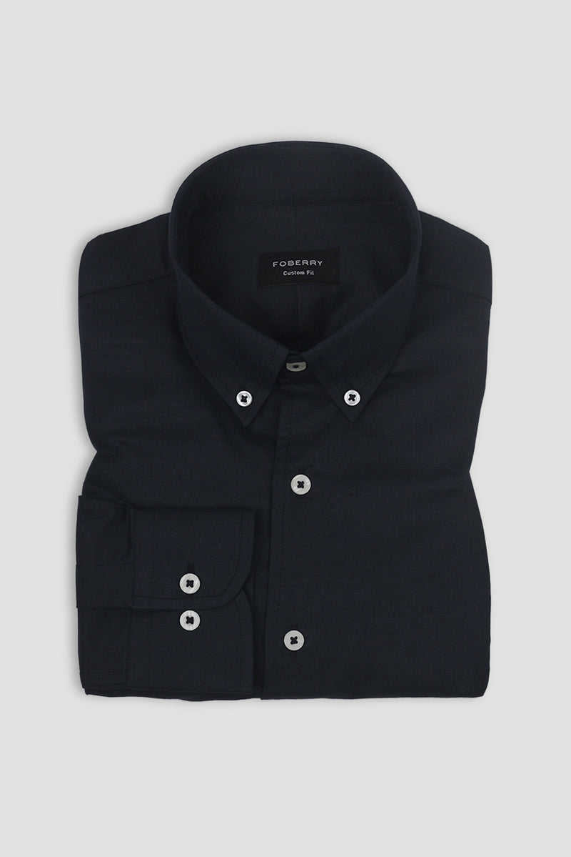 Midnight Blue Featherweight Italian Linen - Foberry Pakistan