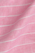 Pink Striped Fine Italian Linen