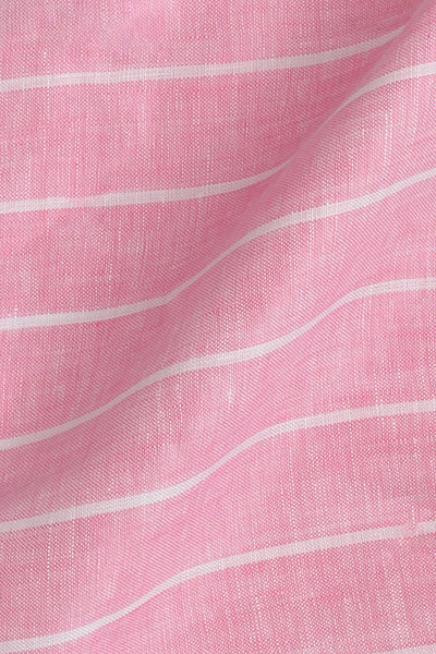 Pink Striped Fine Italian Linen