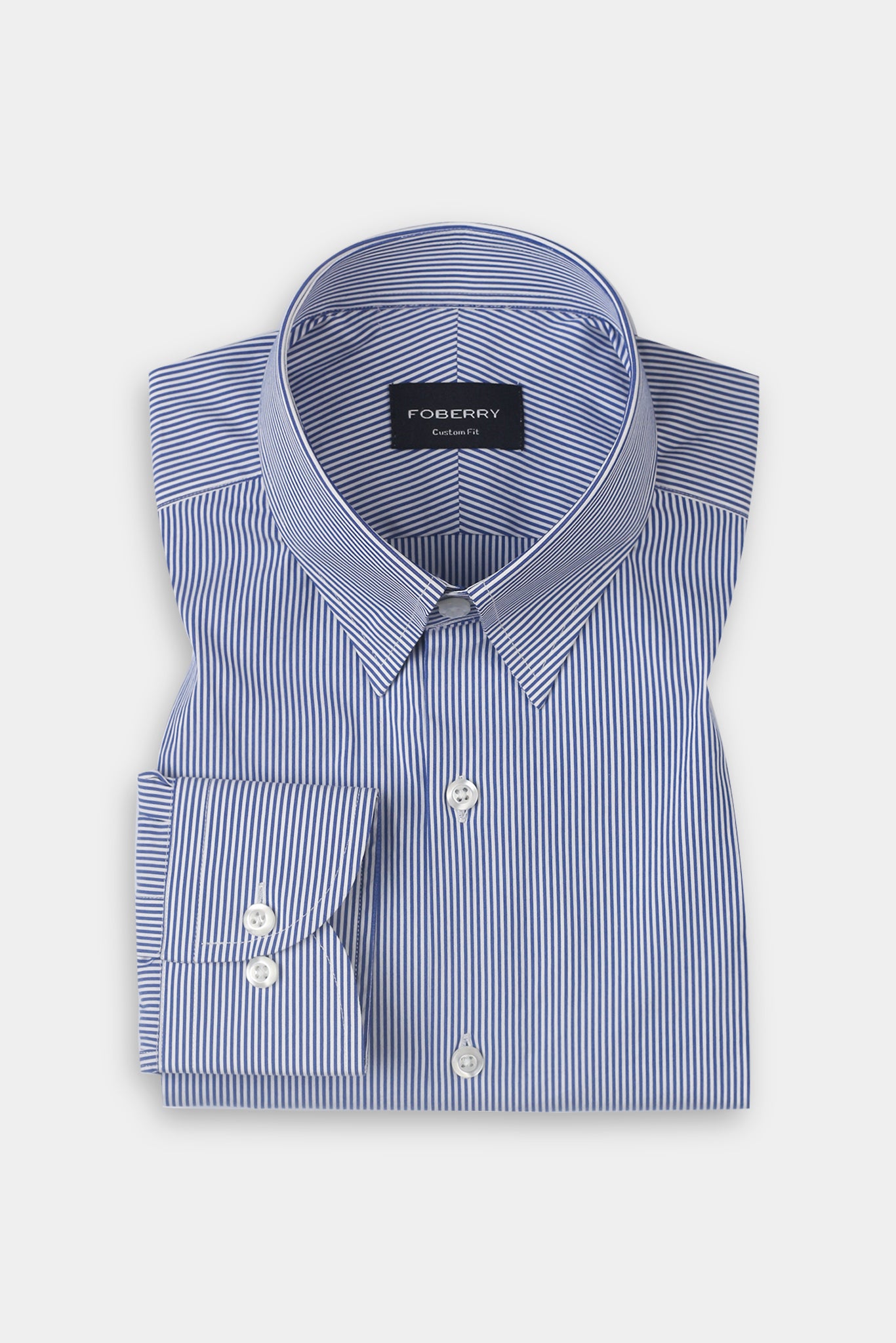 Soft Ink Blue Pencil Striped Shirt