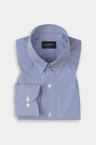 Soft Ink Blue Pencil Striped Shirt