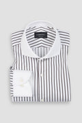 Brown Twill Striped Shirt