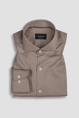 French Beige Egyptian Pin Point Shirt