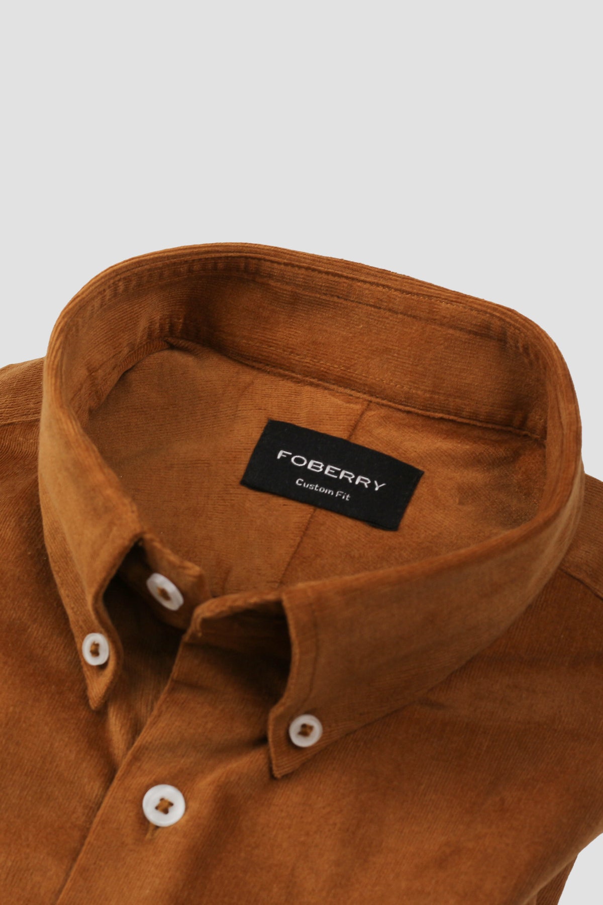 Tan Brown Corduroy Shirt - Foberry Pakistan