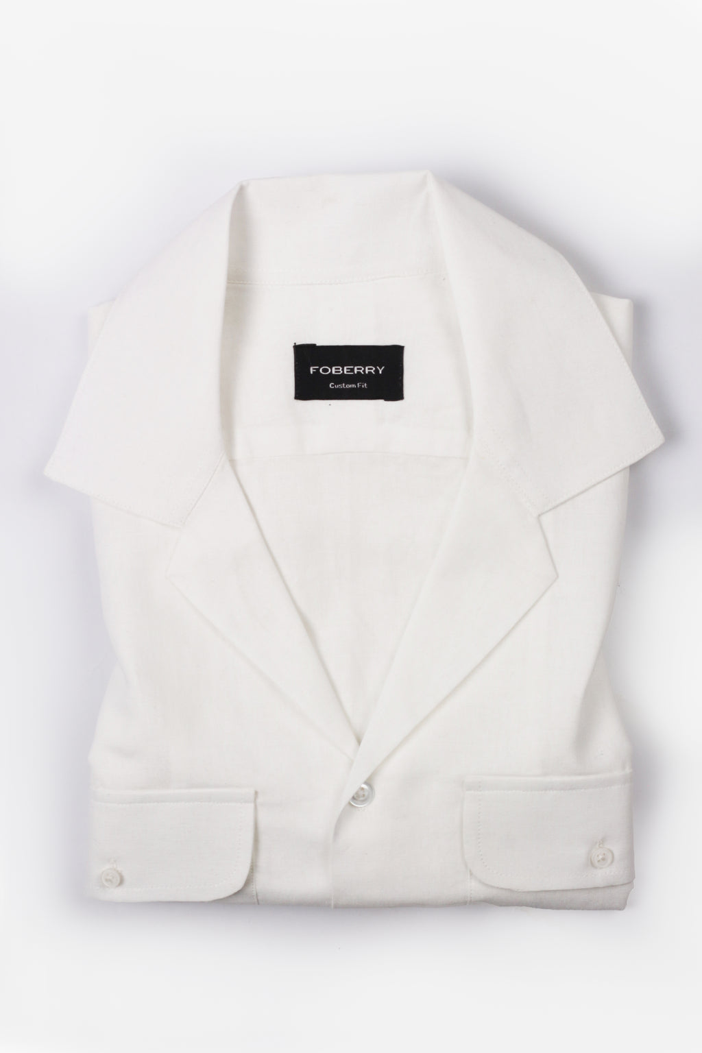 White Linen - Safari Shirt - Foberry Pakistan