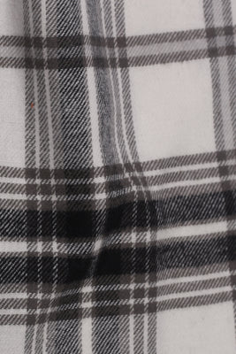 Black & White Plaid Winter Flannel