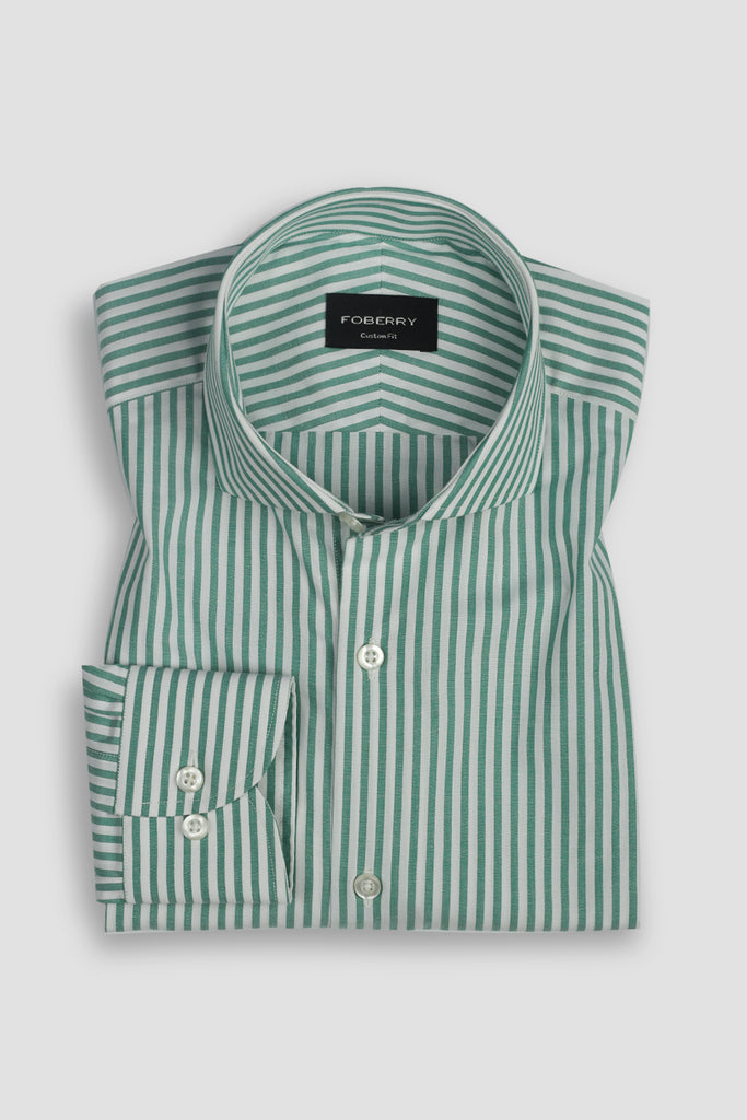 Parrot Green Bengal Stripes Shirt