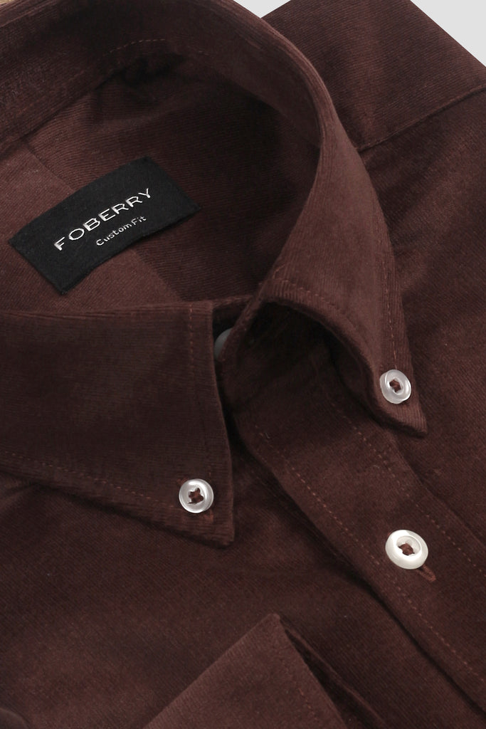 Soft Brown Corduroy Shirt