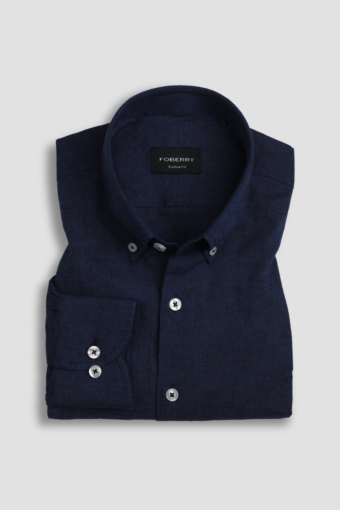 Denim Blue Italian Linen Shirt