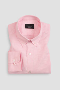 Soft Powder Pink Italian Linen Shirt