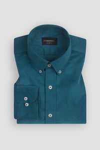 Soft Teal Blue Corduroy Shirt