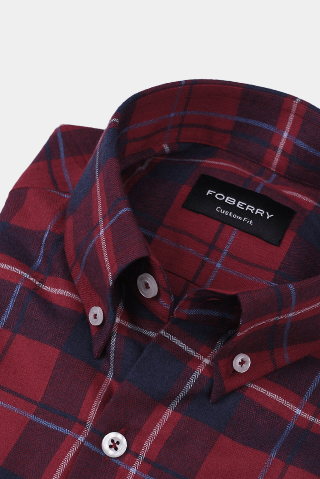 Multi Red Herringbone Tartan Winter Flannel Shirt
