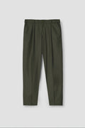 Olive Green Tropical Wool Blended Dress Pant