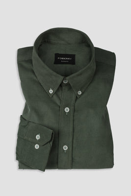 Pine Green Corduroy Shirt - Foberry Pakistan