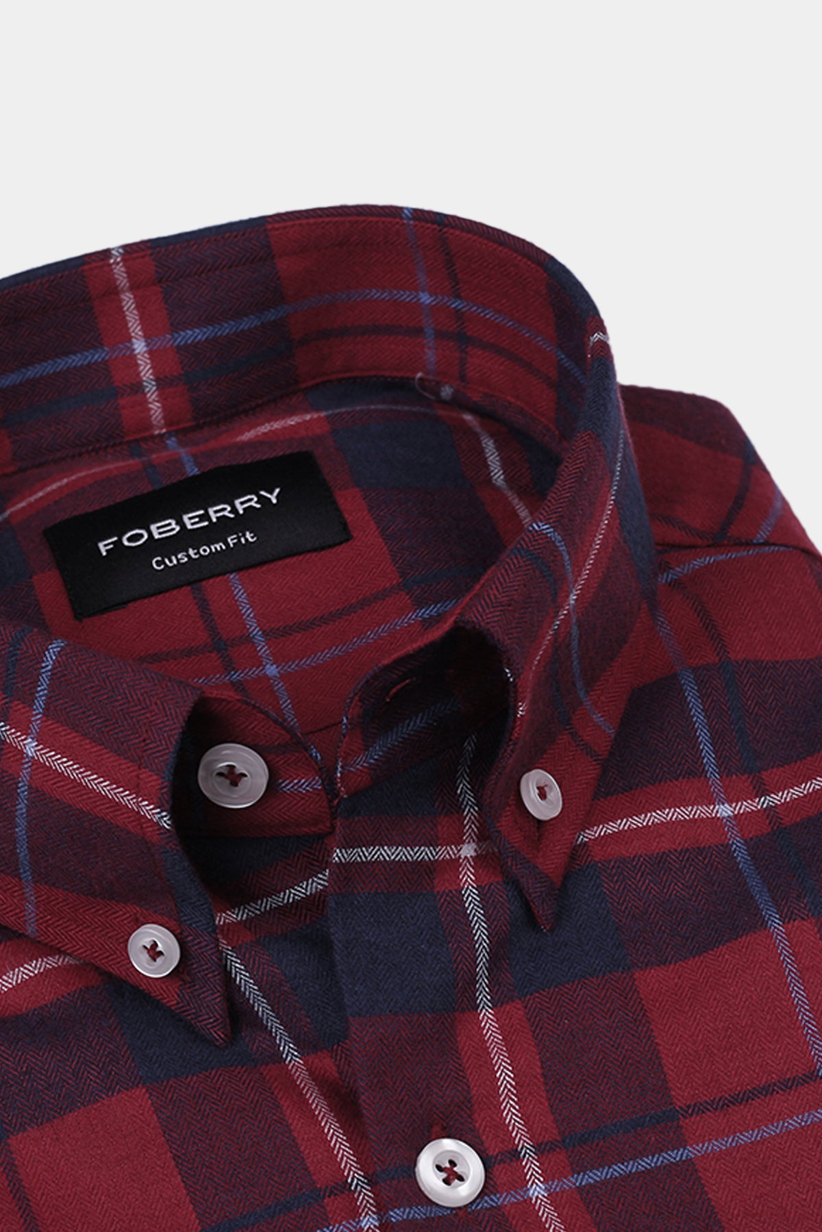 Multi Red Herringbone Tartan Winter Flannel Shirt