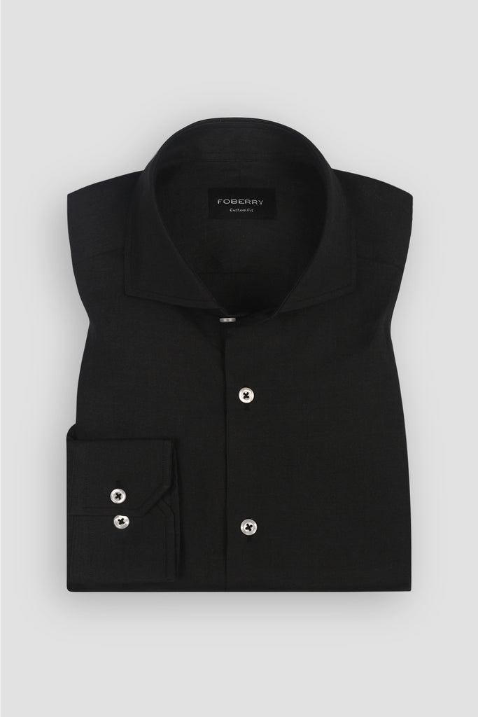 Crisp Charcoal Linen Shirt