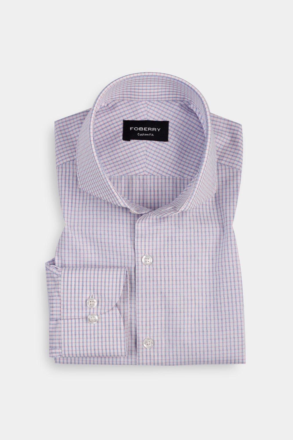 Pink Blue Tattersall Check Shirt