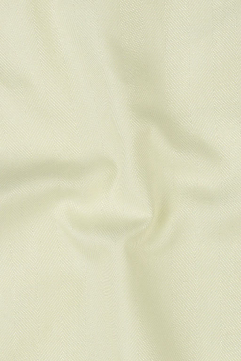 Pastel Yellow Herringbone Pin Collar Shirt