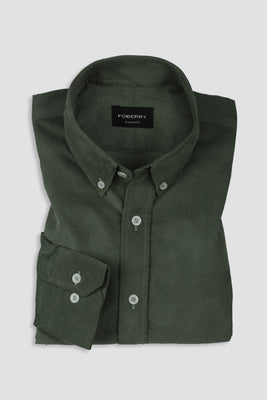Pine Green Corduroy Shirt - Foberry Pakistan