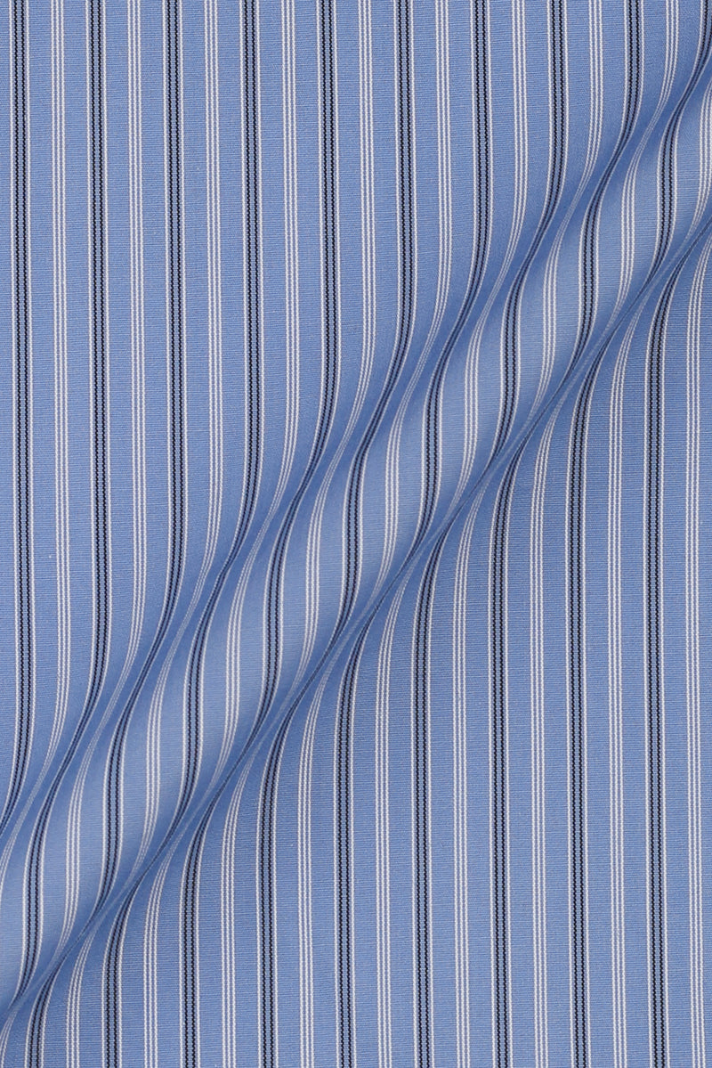 Aegean Blue Balanced Stripes
