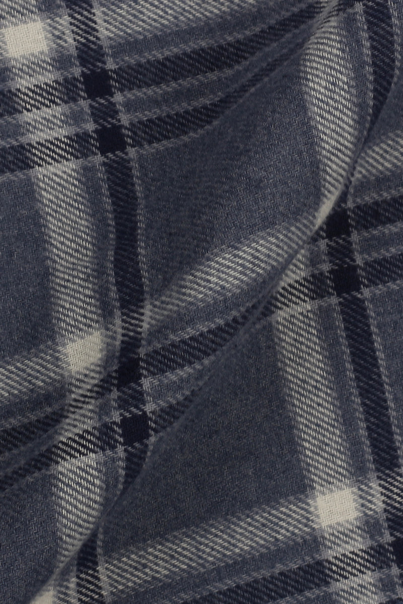 Ocean Blue Tartan Winter Flannel