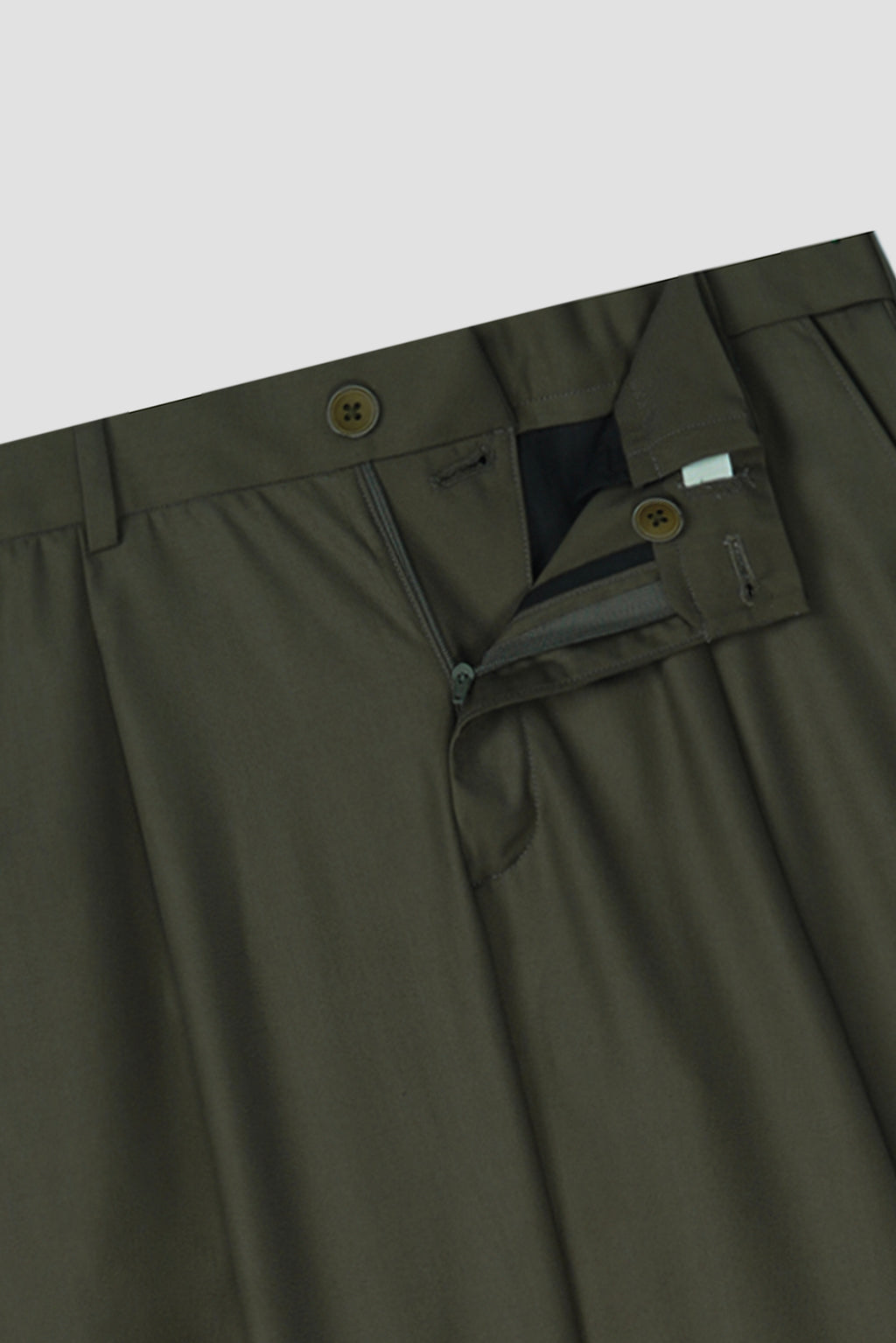 Olive Green Tropical Wool Blended Dress Pant