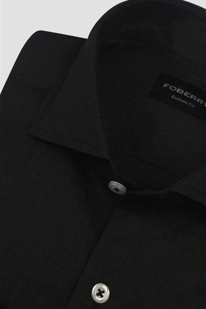 Crisp Charcoal Linen Shirt