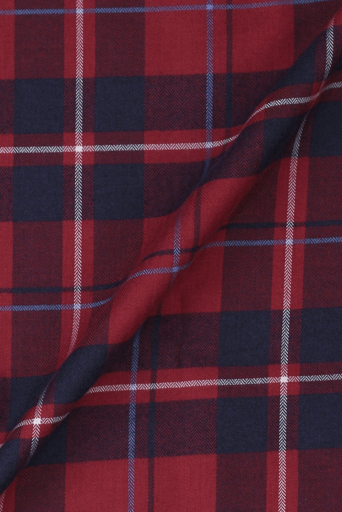 Multi Red Herringbone Tartan Winter Flannel Shirt