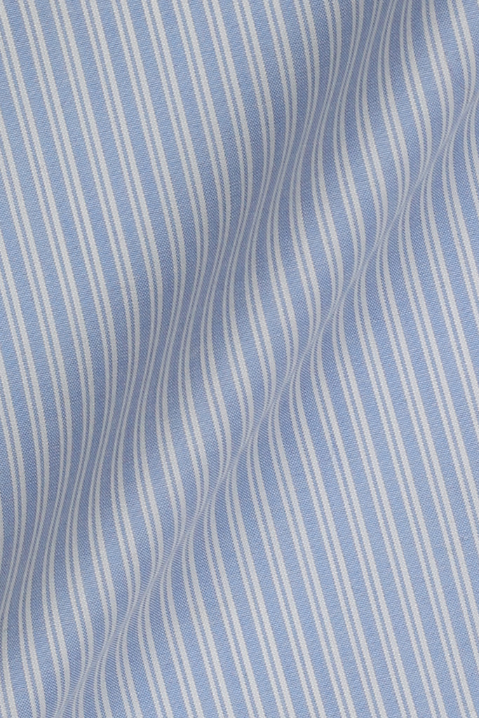 Sky Blue Hairline Stripes Shirt