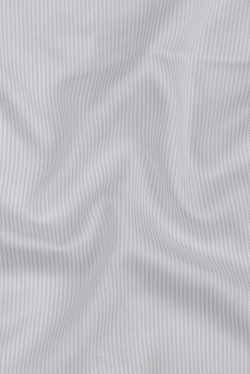 Pastel Grey Chain Striped Shirt