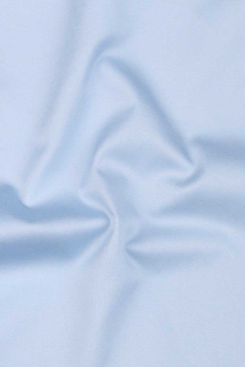 Soft Sky Blue Egyptian - Pin Collar Shirt