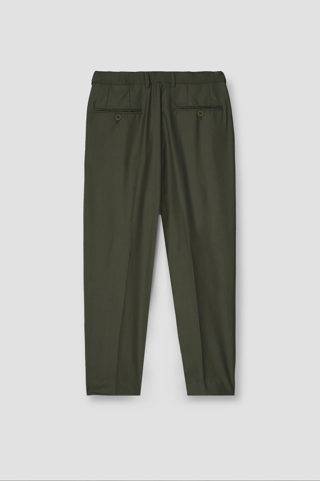 Olive Green Tropical Wool Blended Dress Pant