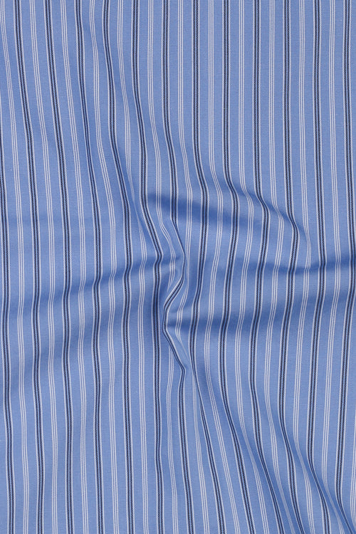 Aegean Blue Balanced Stripes