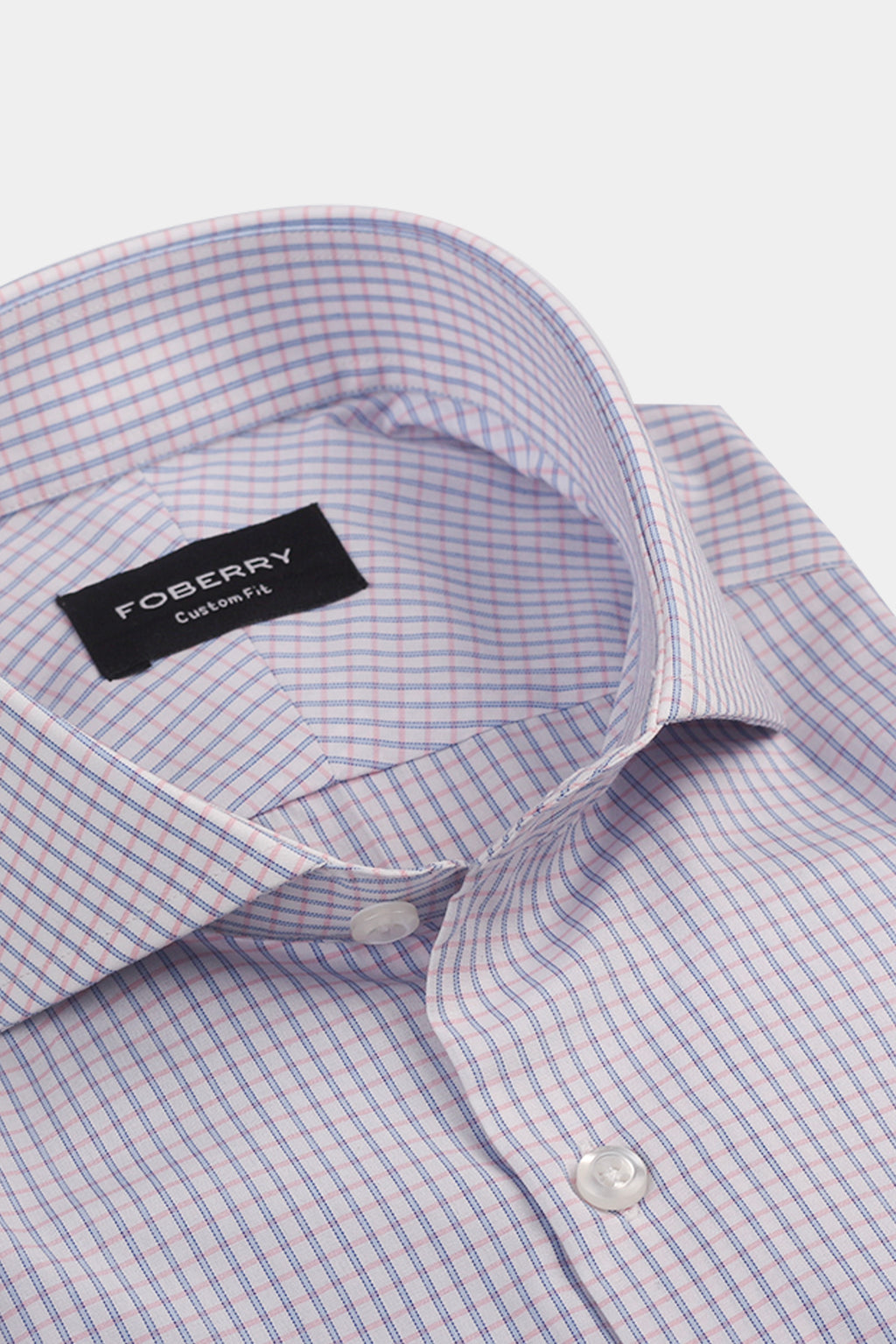 Pink Blue Tattersall Check Shirt