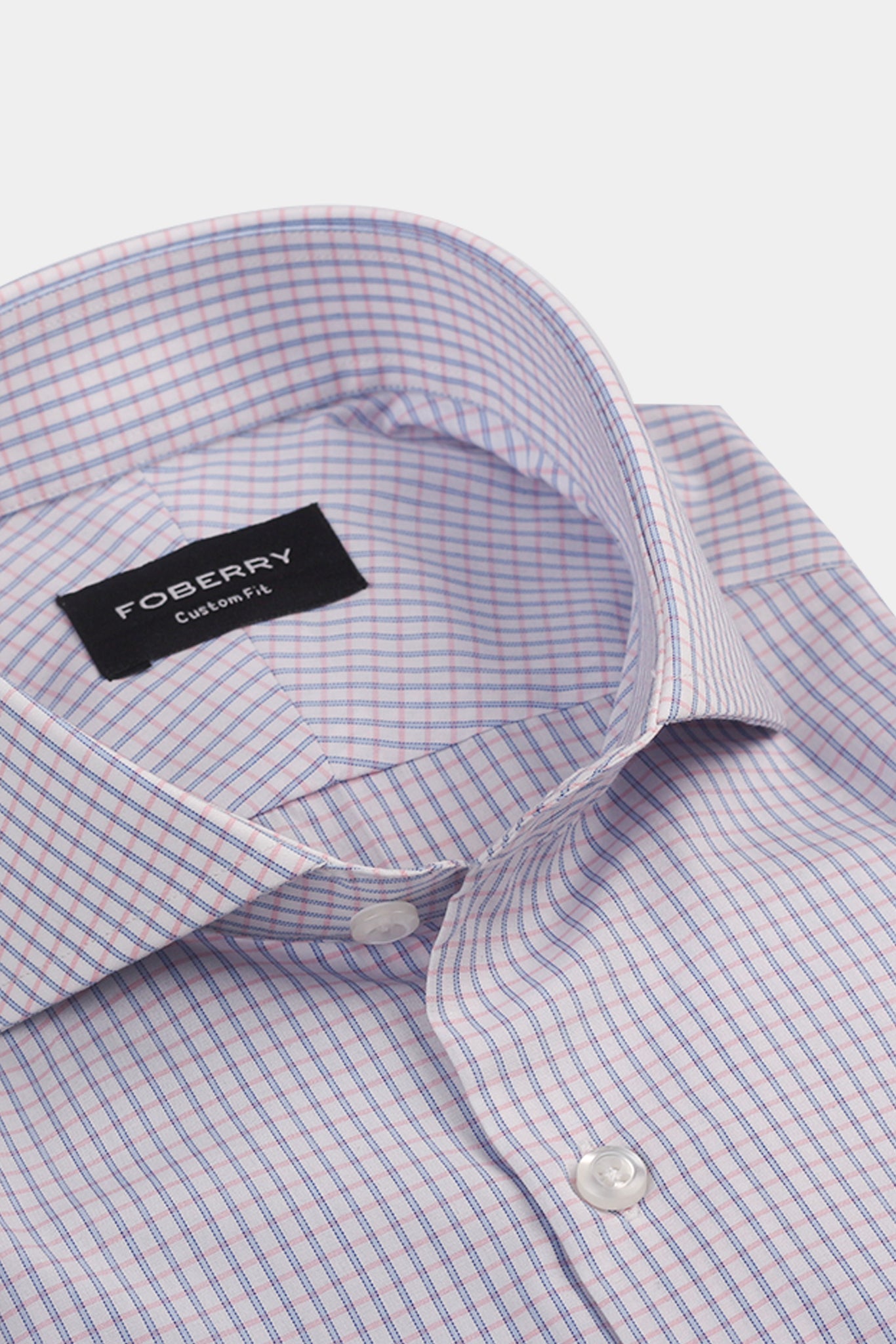 Pink Blue Tattersall Check Shirt