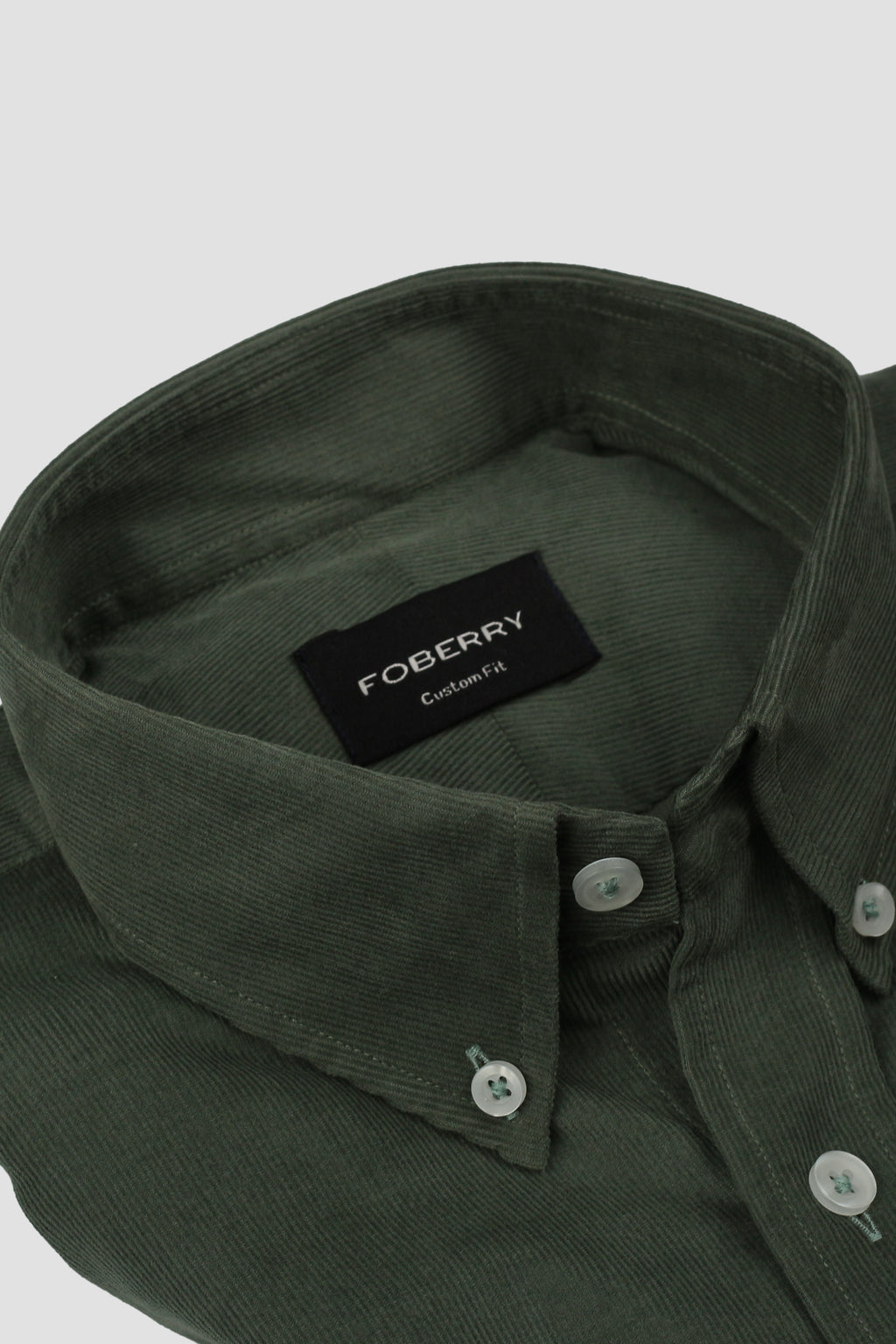 Pine Green Corduroy Shirt - Foberry Pakistan