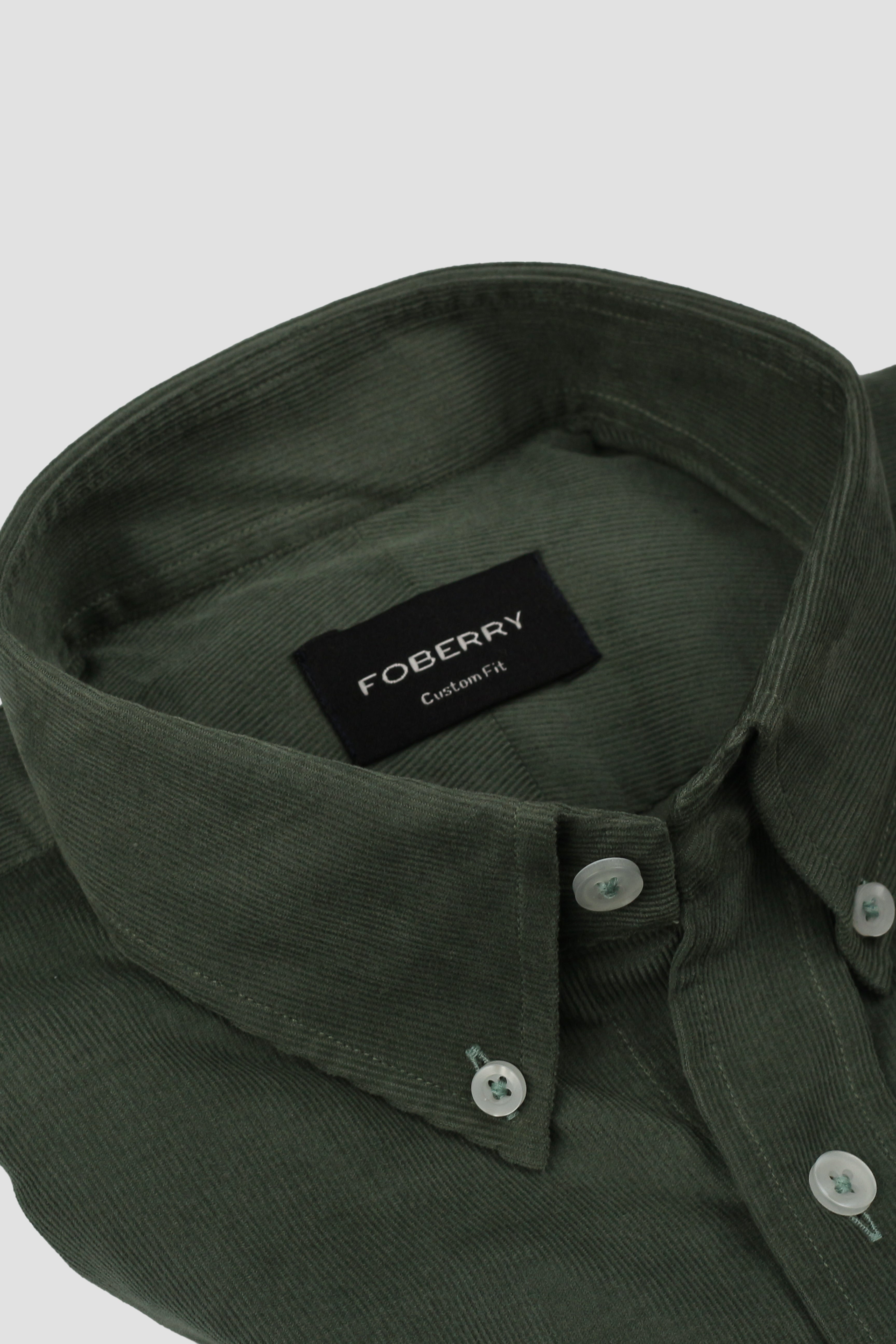Pine Green Corduroy Shirt - Foberry Pakistan