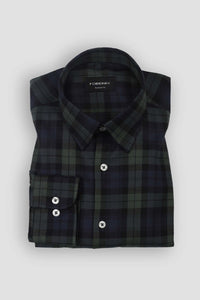 Dark Forrest Green Tartan Winter Flannel Shirt