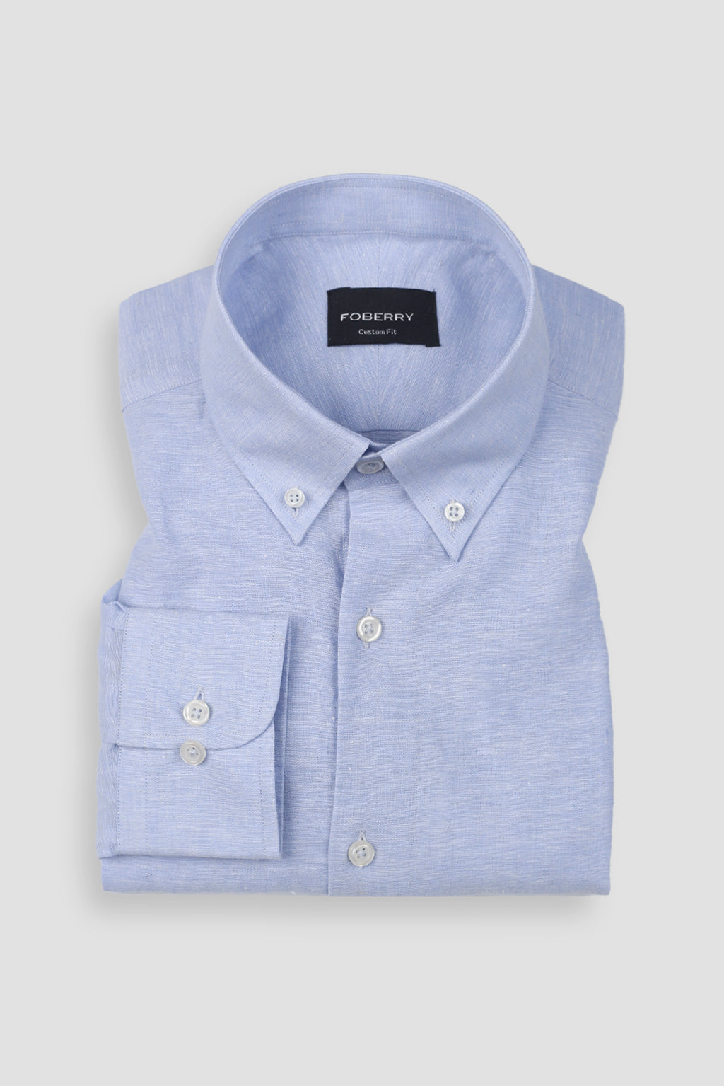 Soft Light Blue Irish Linen Shirt