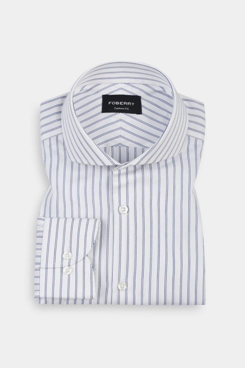 Denim Blue Dual Striped Shirt