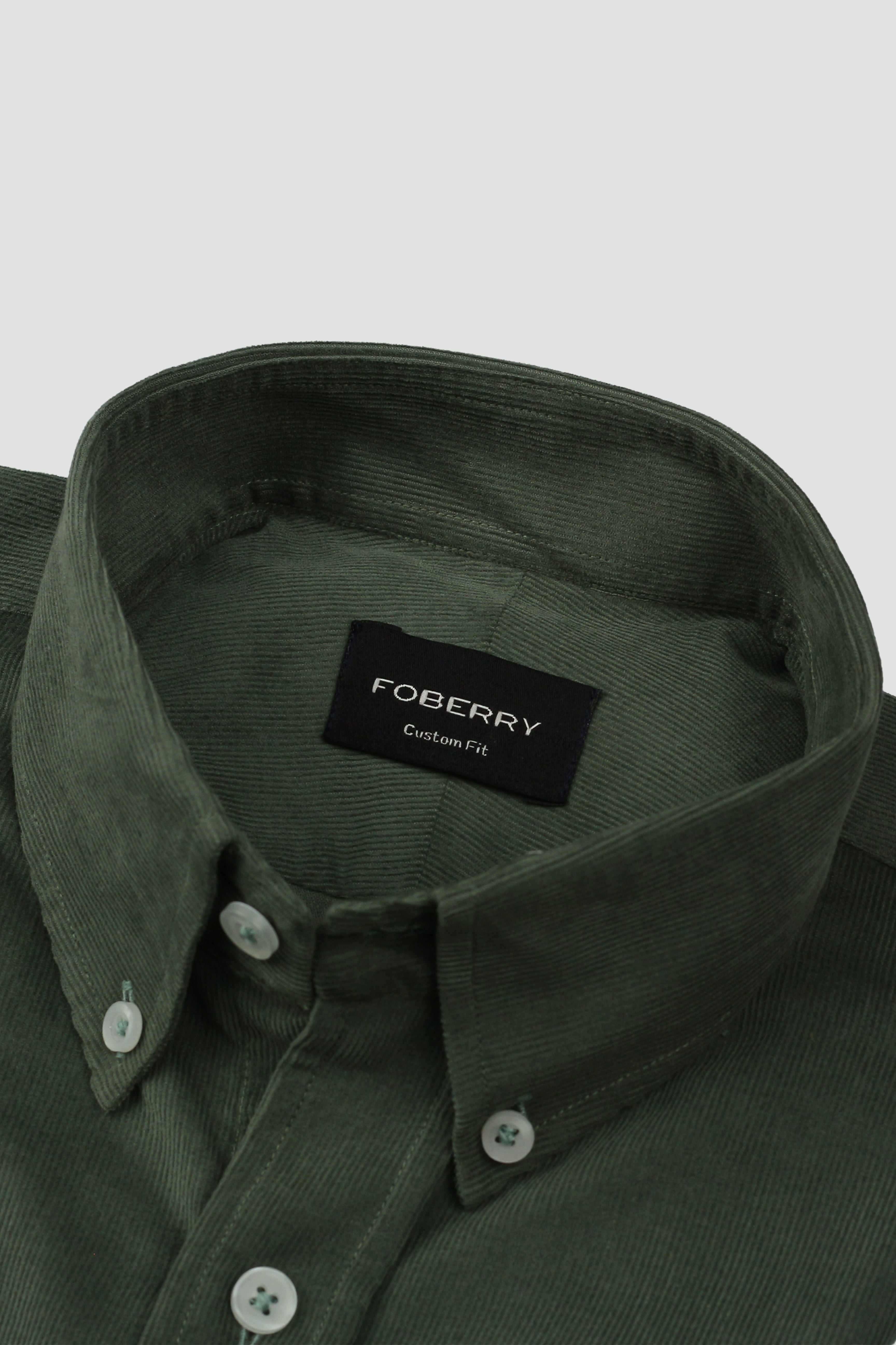 Pine Green Corduroy Shirt - Foberry Pakistan