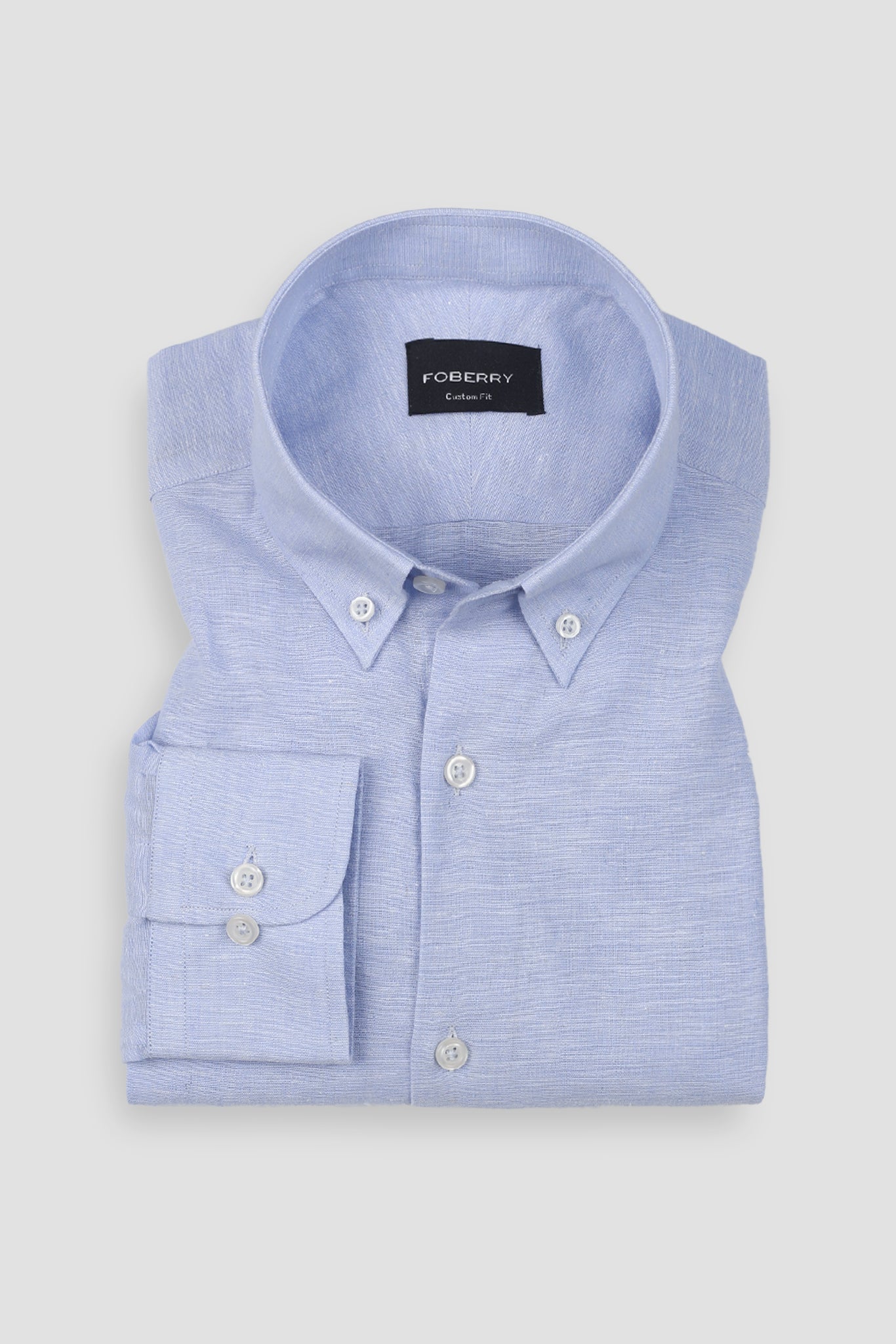 Soft Light Blue Irish Linen Shirt