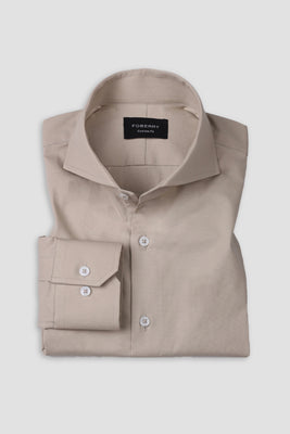 Beige Performance Stretch Shirt - Foberry Pakistan