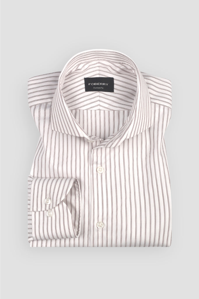 Dual Egyptian Brown Striped Shirt